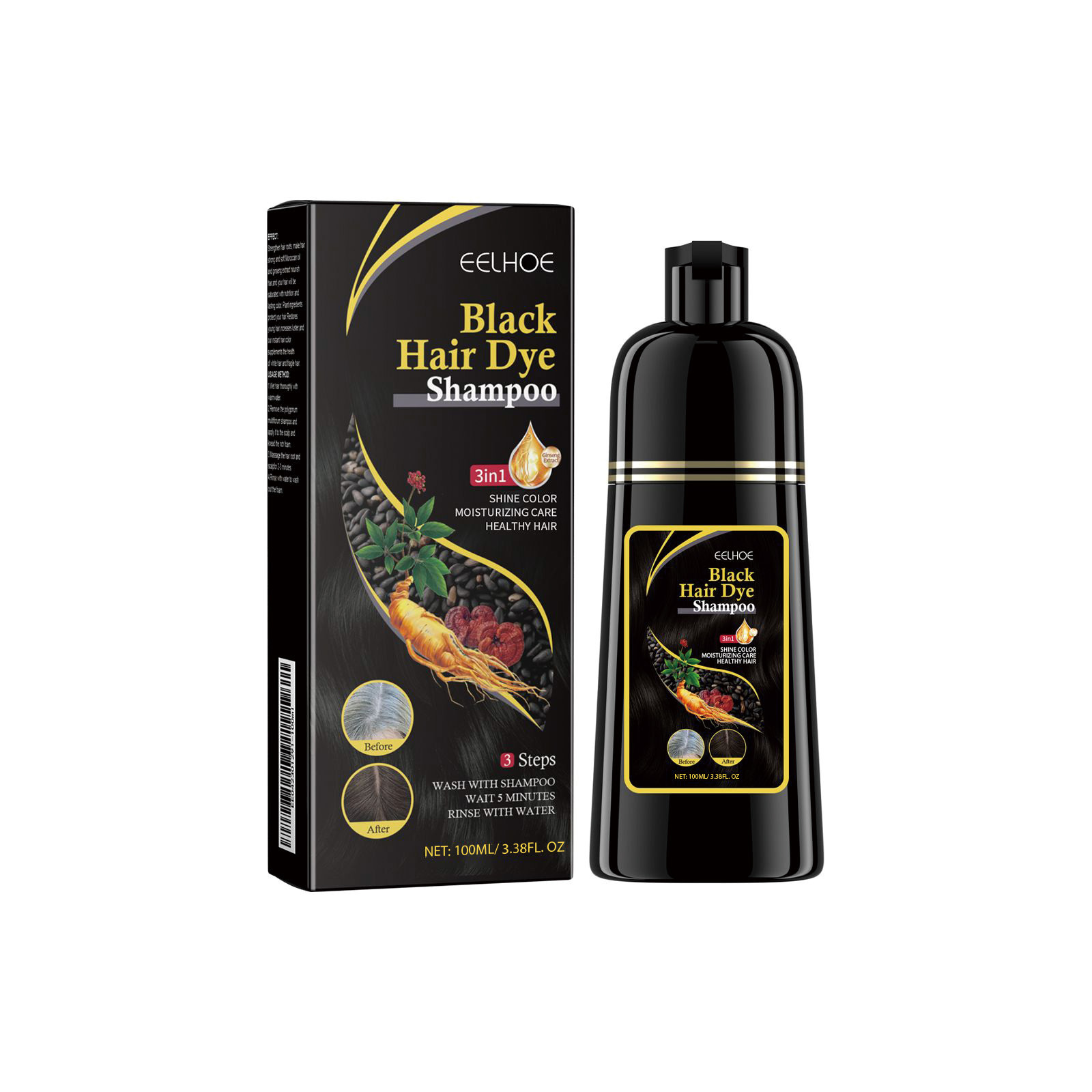 Cross-border EELHOE Hair Shampoo Series suave humedece el cuero cabelludo con fácil cambio de color para el cabello Shampoo