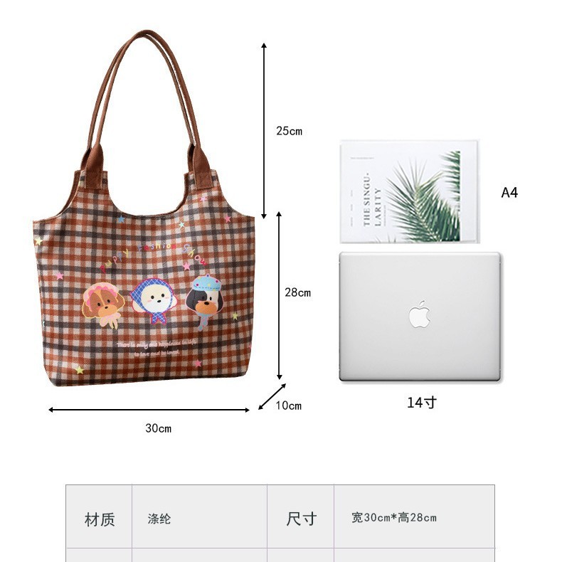 厂家批发卡通背心包可爱帆布包女新款大容量学生小众通勤布袋|undefined