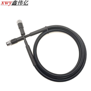 M12带屏蔽型连接线直型母低频多种接口线束工业航空屏蔽插头