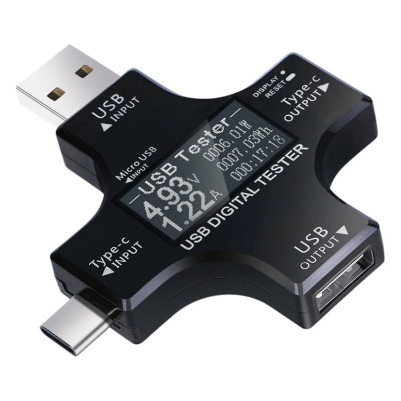 Кросс-Многофункциональный тестер цифровой дисплей Вольтметр цветной экран Тестер измеритель тока USB цифровой дисплей тестер