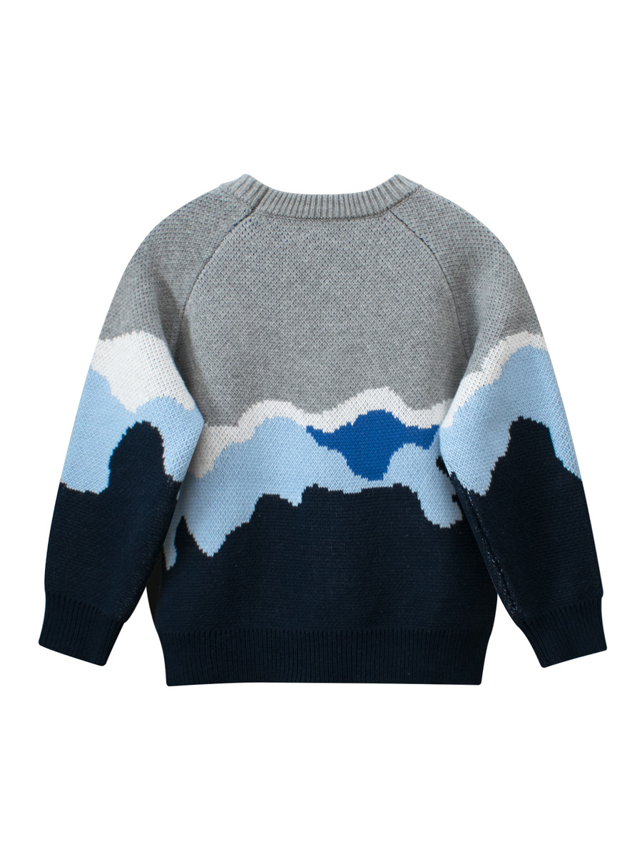 27 niños ropa de estilo coreano para niños 2024 primavera suéter de los nuevos niños suéter de punto jersey de una sola pieza de entrega