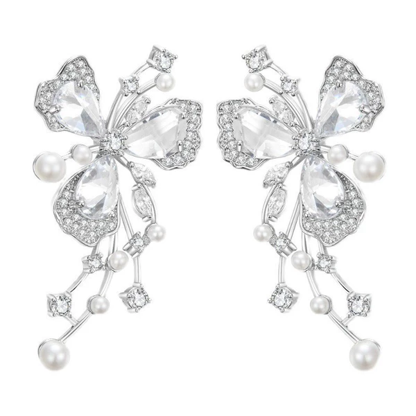 Silver earrings [one pair price]