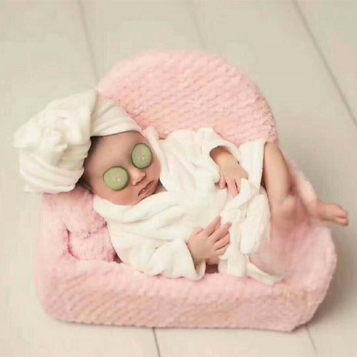 Newborn photography bath robe and towel set, baby photo bath towel suitable for boys and girls