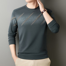 2024秋季新款男士卫衣 休闲圆领免烫男上衣长袖T恤一件代发AD8303