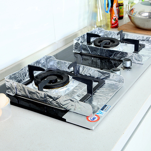 Gas stove oil-proof baffle gas stove stove oil-proof aluminum foil tin paper 2-piece kitchen stove paper insulation mat