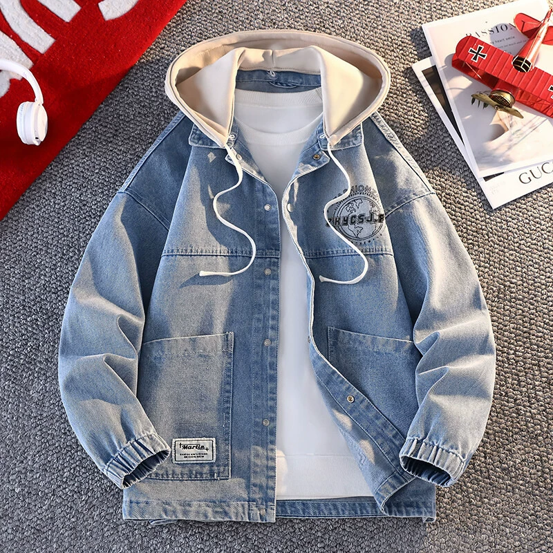 2025 Cool Clothing Group Весенняя джинсовая куртка Рубашка-куртка Мужская стильная и универсальная повседневная весенняя модель-0108