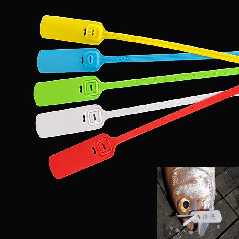 Морская Рыбалка Рыба этикетка контейнерная логистика свинцовая печать одноразовая пластиковая печать знак лента блокирующая этикетка замка