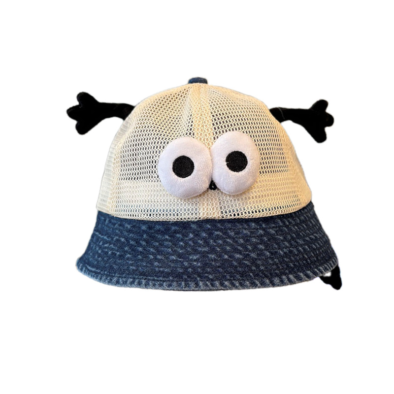 Sombrero de briquetas pequeñas para niños, malla de verano, protector solar, sombrero para el sol, sombrilla para bebés al aire libre, sombrero de pescador, sombrero de lavabo para niños y niñas