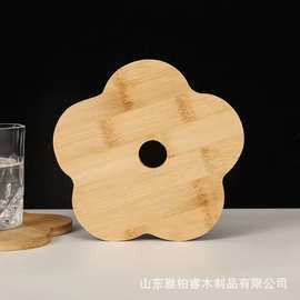 现代简约餐厅木质隔热垫家用餐具实木防烫垫多用途茶杯木制杯垫