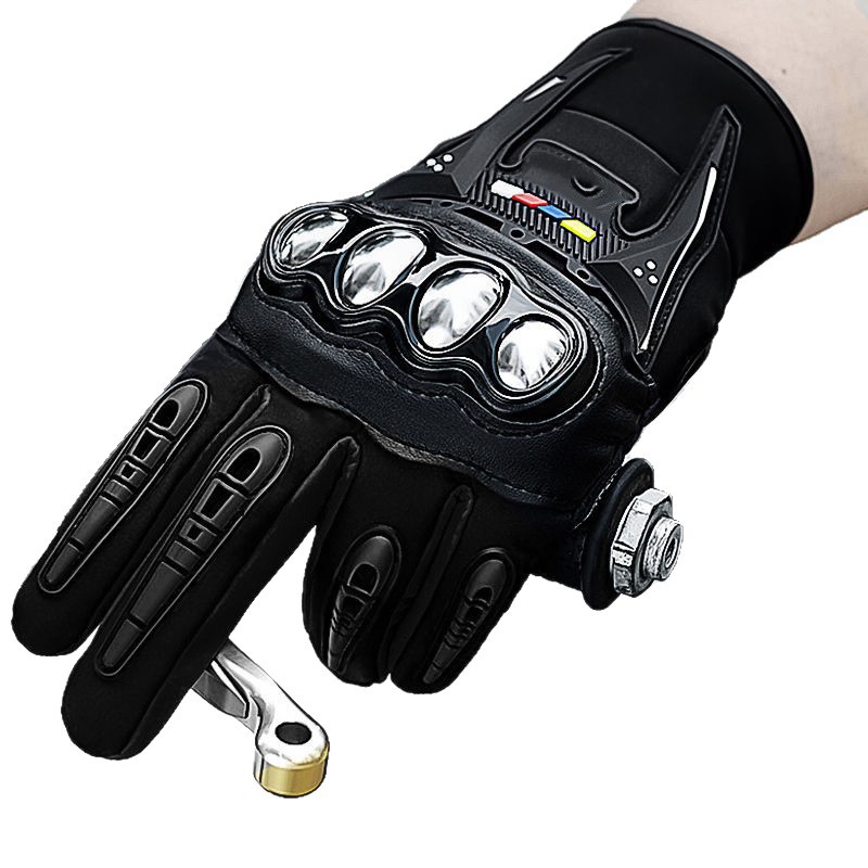 Verano medio dedo guantes de motocicleta montar medio dedo ventilación locomotora de carreras antideslizante anti-caída guantes de locomotora para hombres