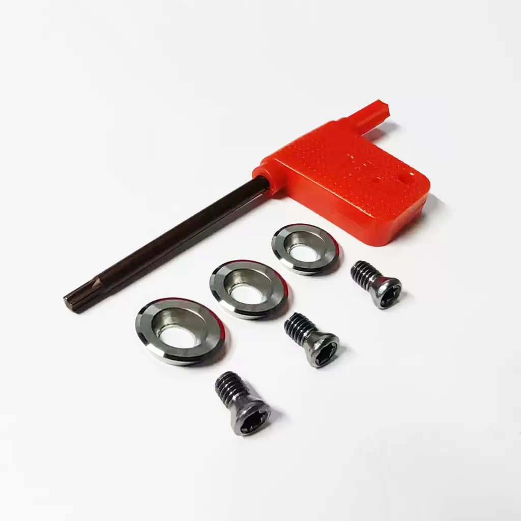 【跨境】手持式硬质合金舍弃式木车床车刀木旋车刀片12圆刀片负角