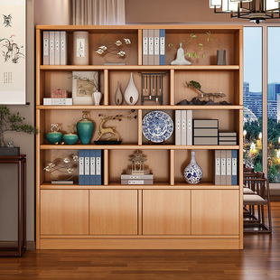 Solid Wood Wine Cabinet Living Room Wall Display Cabinet 2025 New Commercial Wine Rack Partition Screen Chinese Cabinet Storage Rack