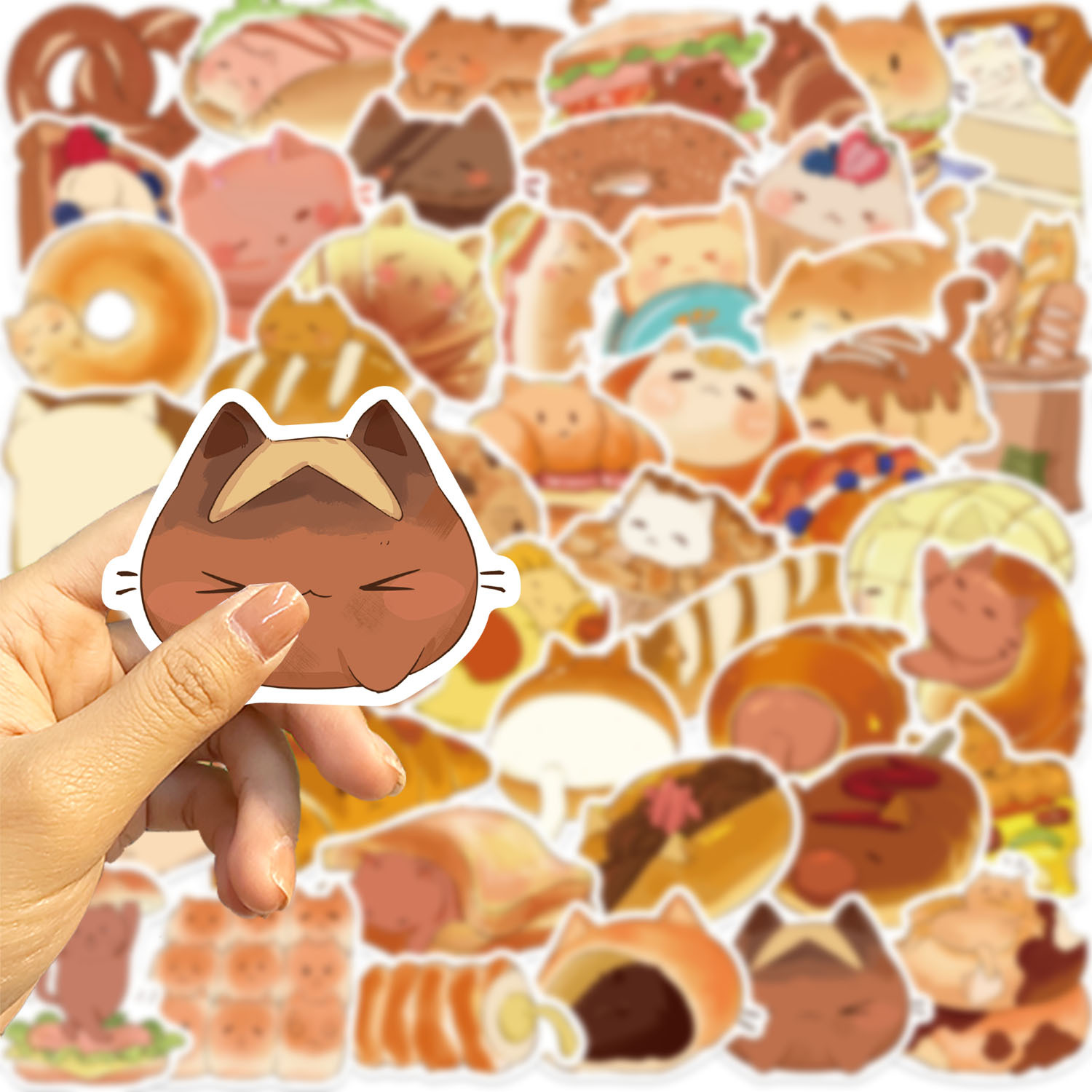 23g Weight Stickers Stationery Type 1 Set Quantity School Occasion PVC self-adhesive Material Cat Pattern Cute Style 1 Set Cat School PVC Self-adhesive Cute Stickers 9