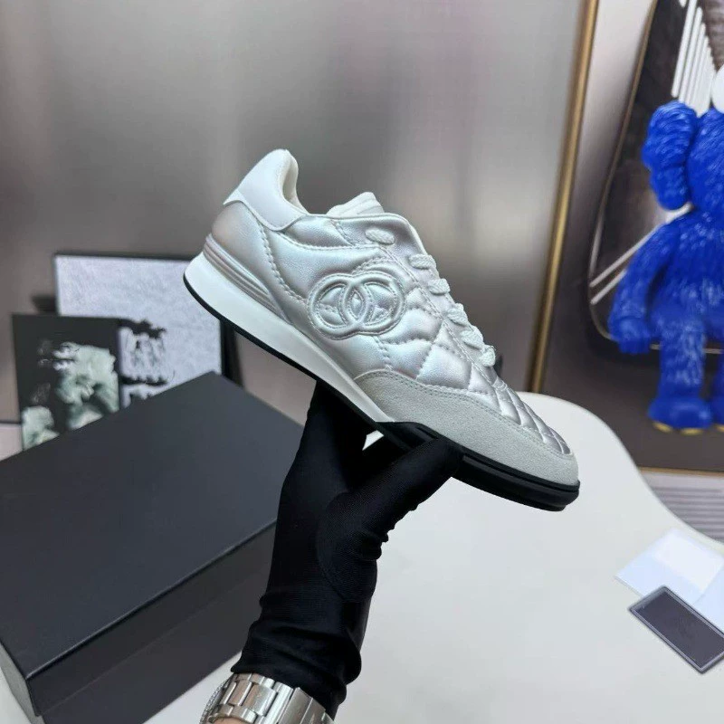 Xiaoxiang Forrest Gump shoes 2025 новые высококачественные золотые и серебряные роговые стеганые туфли для морального развития повседневные спортивные теннисные туфли Forrest Gump