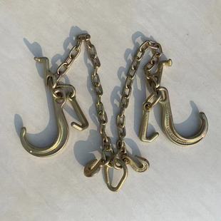 J Hook chain source factory in stock trailer chain strip 8-inch J hook welding ring galvanized 80 grade American standard chain
