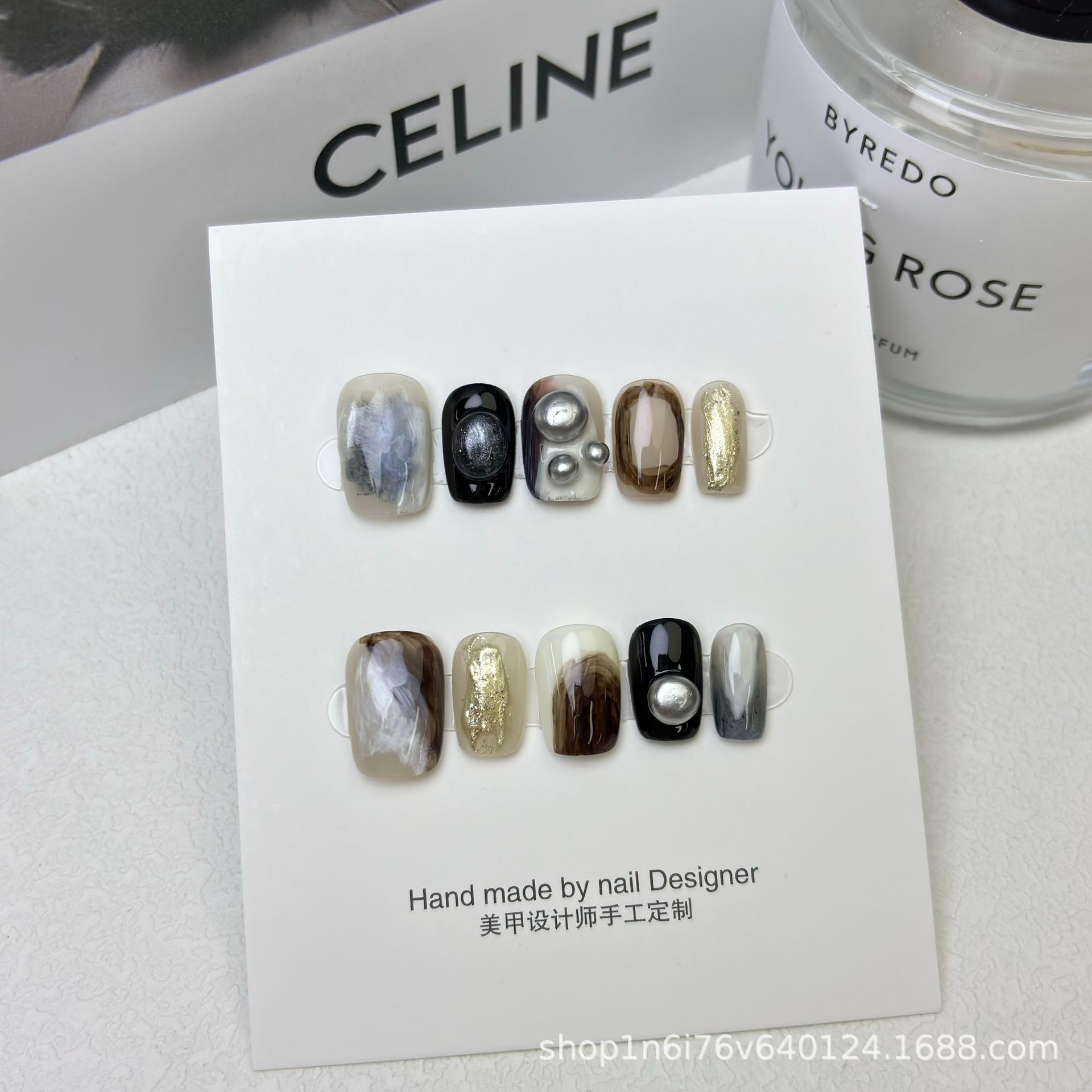 Three dimensional nail stickers