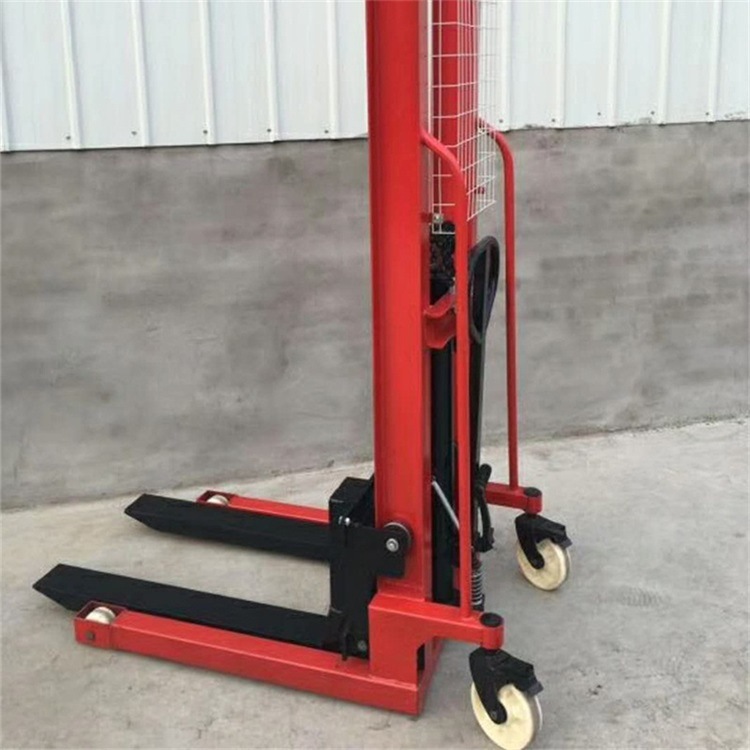 电动堆高升高液压升降装卸小型叉车仓库装卸手推升高车电动叉车