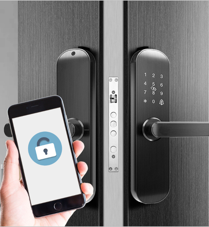 家用智能防盗门锁 指纹锁家用防盗电子密码涂鸦APP控制感应门锁