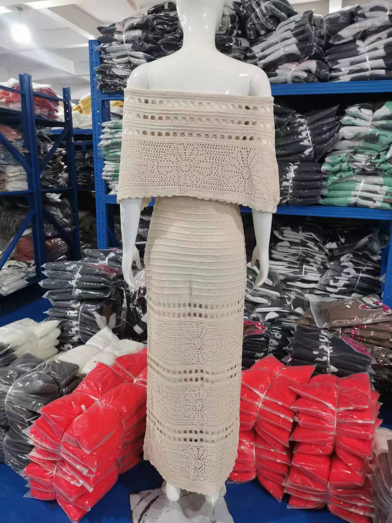 New Women'S Clothing, Fashionable And Casual, Hollow Lace-Up Shawl Dress, Long Dress. 30 Undefined