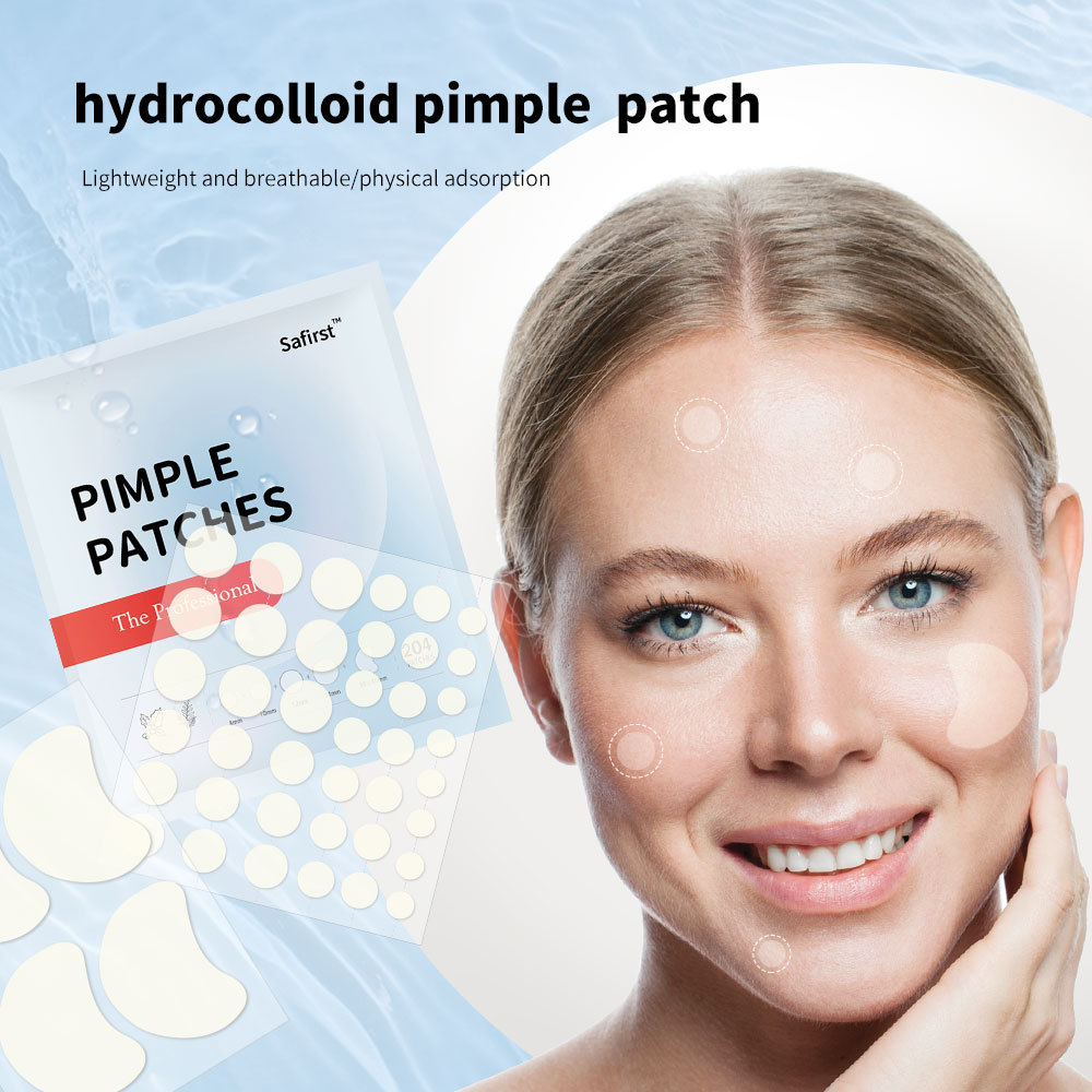 跨境彩色创口贴妆容水胶体异形温和遮瑕创面创口贴204粒扁盒装FDA