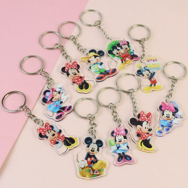 Микки Минни акриловый брелок в наличии оптом аниме периферийная Студенческая школьная сумка кулон автомобильные аксессуары подарок