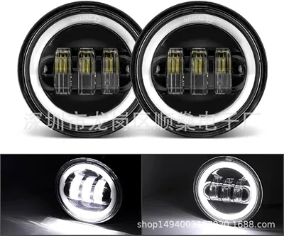 Ön faralar LED modified front light 7 - black-background-with-circle-white-light