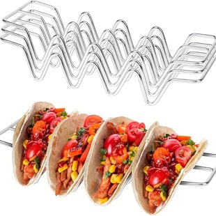 Cross-border in stock W stainless steel Mexican pancake rack taco holder stainless steel taco rack