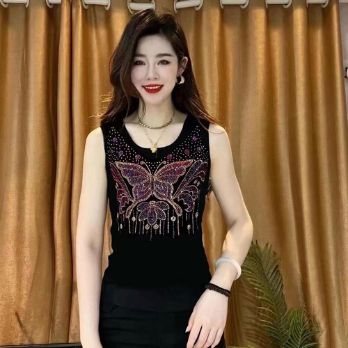 Women's Summer Underwear Strapless Sleeveless Backless Top Body Shaping Invisible Bralette to Wear Over Pure Color Embroidered Diamond Top