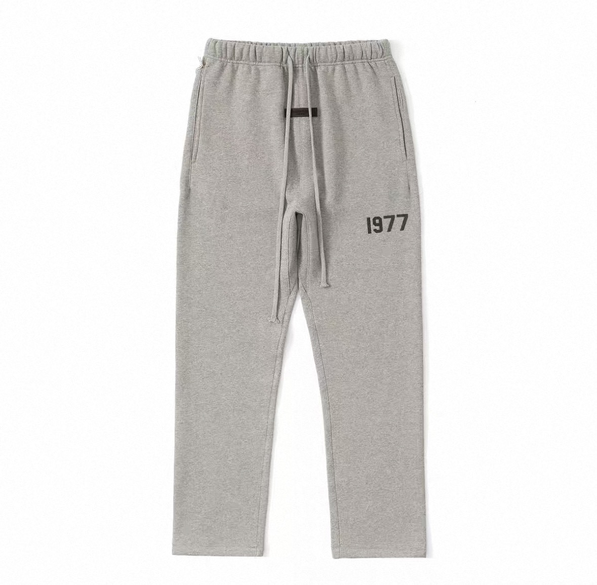 Pantalón recto gris jaspeado oscuro / S (se recomienda menos de 125 Jin)
