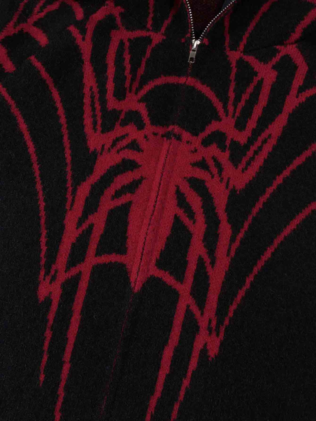 Men's Clothing new fashion casual street fashion long sleeved cardigan loose spider web dark unisex sweater_voghion.com