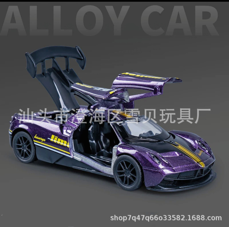 (boxed) 1:36 alloy sports car model children back to the force car three door little boy racing toy car