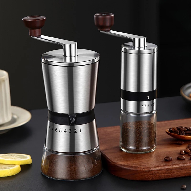 Household Small Bean Grinder Hand-Cranked Coffee Grinder Stainless Steel Hand Grinder Coffee Machine Coffee Grinder