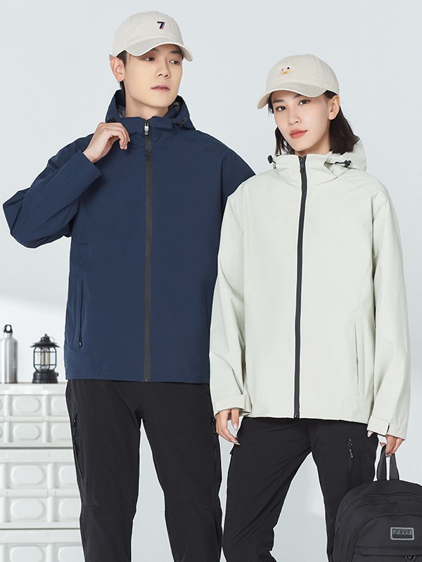 Primavera y otoño al aire libre calentamiento impermeable ropa de trabajo impresa logo chaqueta para hombres y mujeres