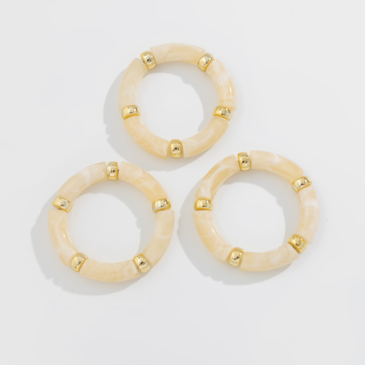 27g Weight Bracelets, Bangle Classification CCB, Plastic Chain Material 1 Set Quantity Holiday, Party, Street Occasion CCB, Plastic Material Geometric Pattern Unisex Gender Exaggerated, Punk Style Beaded, Plating Craft Exaggerated Punk Geometric CCB Plastic Bangles Wholesale 7