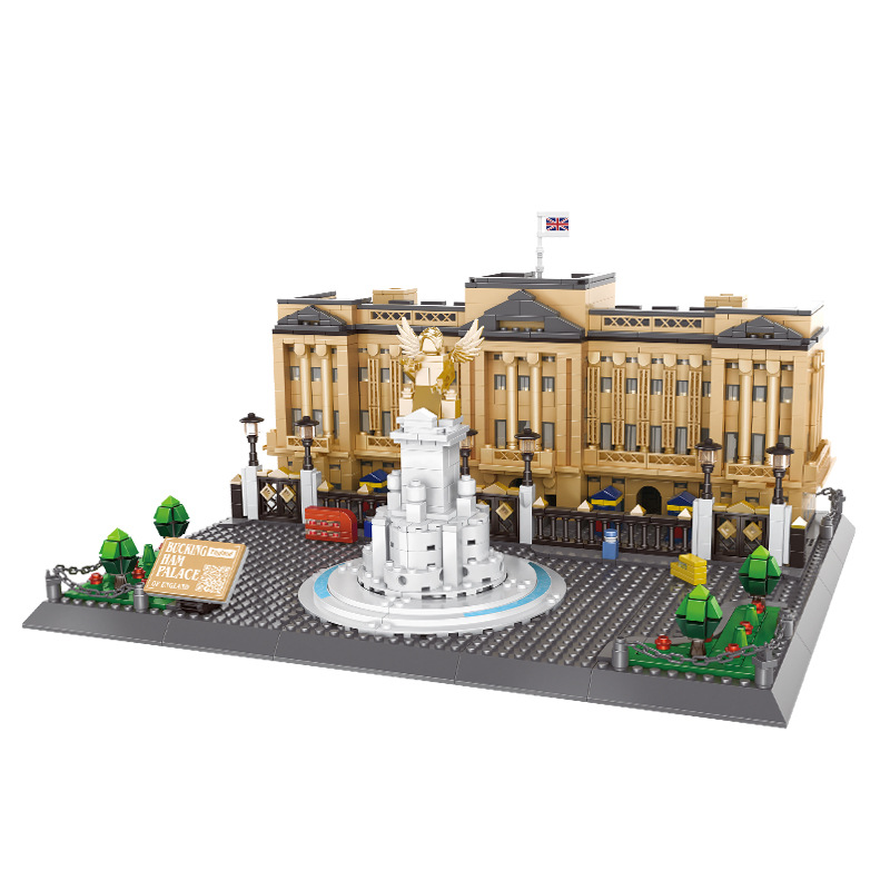 Palácio de Buckingham, Londres, Reino Unido. Blocos de montar de pequenas peças. Brinquedo educativo infantil. Ideal para presentear._voghion.com