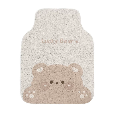 printing car anti-dirty non-slip floor | Universal Foot Pad - chubby-bear-front-row-floor-mats