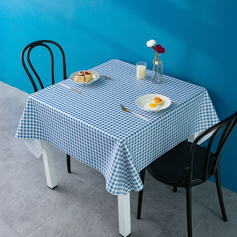 Mantel impermeable a prueba de aceite desechable tela de escritorio ins Estilo nórdico mesa cuadrada tela PVC mesa de café Mesa estera mantel