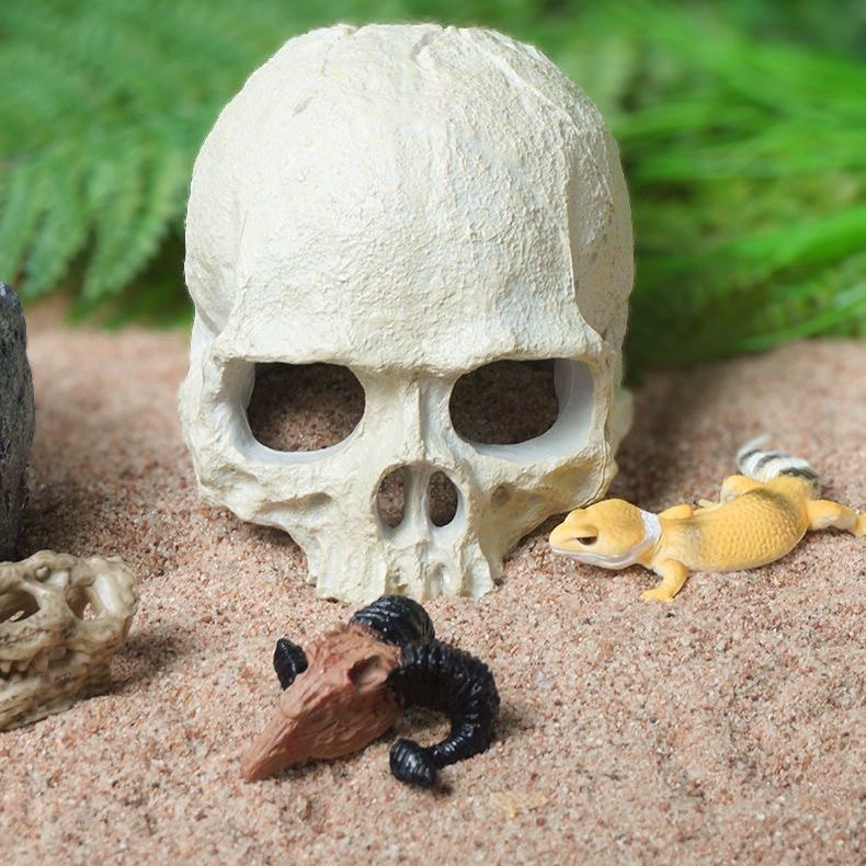 Ландшафтный дизайн аквариума, череп, ландшафтное украшение, аквариум, размножение, дом, ящик для рептилий, ландшафтный дизайн, креативный цветочный горшок, садовые украшения