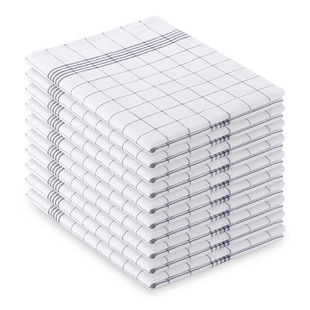 Customized Export Yarn-Dyed Plaid Tea Towel Napkin Cloth Home Kitchen Towel Cotton Plaid Stripesd Tea Towel