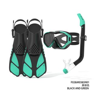 New Snorkeling Outdoor Sports Adult suit Professional Free Swimming Diving Goggles Breathing Tube Flippers Three-piece Set