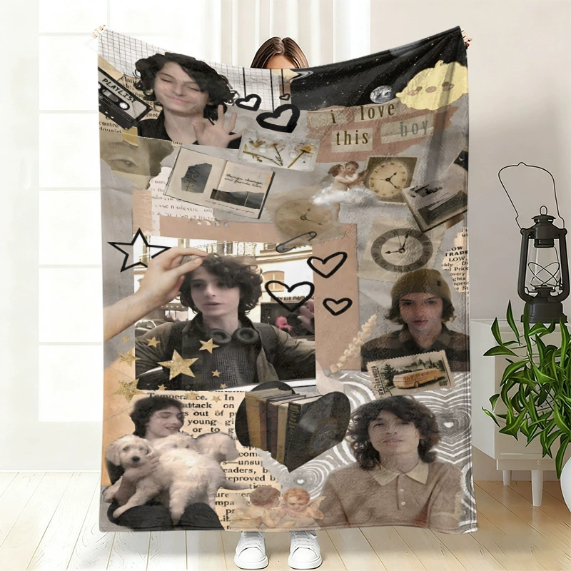 Плюшевая флисовая плед-одеяло BylerCP (в стиле Stranger Things), мягкий для отдыха, 70×100–150×200 см