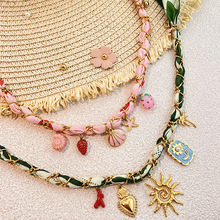 昱森欧美不锈钢项链个性太阳爱心海星贝壳DIY丝巾叠戴吊坠项链女