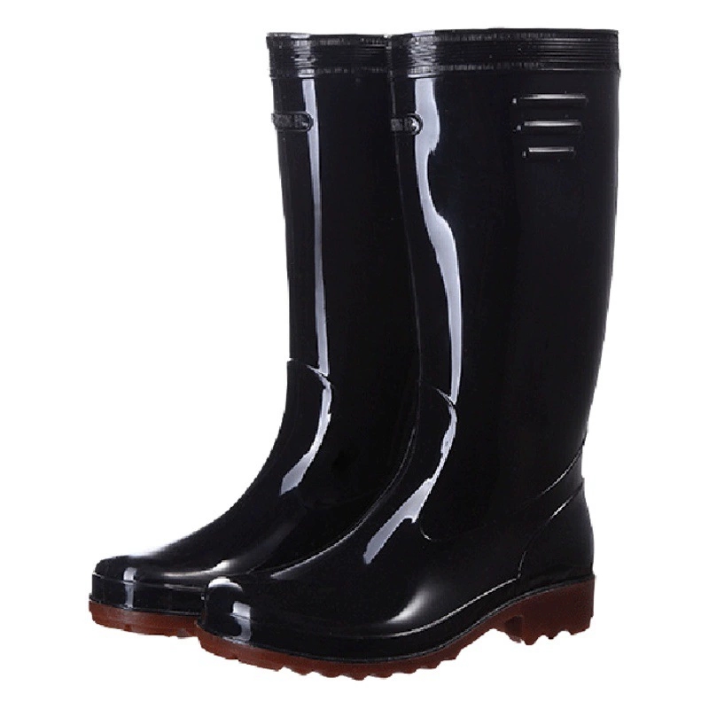 Золотые дубовые световые башни противопаводковой обуви мужские высокие нескользящие водонепроницаемые дождевые сапоги на открытом воздухе Рыбалка водная обувь резиновые туфли