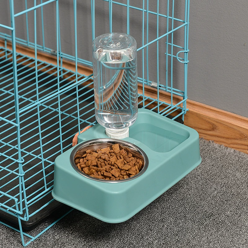 Автоматическая заправка воды для домашних животных двойная миска кошка собака питьевая вода защита шеи таз для корма влажное и сухое разделение посуда для корма для домашних животных зоотовары