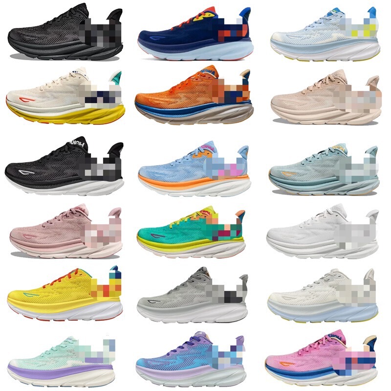 Red Card Hoka Clifton 9 Clifton 9 Sports Shoes Running Shoes for Men and Women Outdoor Mountaineering Breathable Shock Absorption