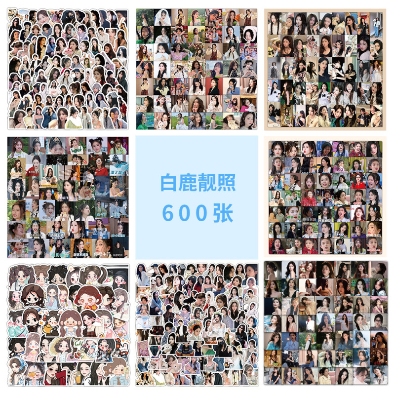 60/100枚お笑い高颜値白梦妍美女写真DIYクリエイティブ携帯ケース封筒水杯白鹿シール|undefined