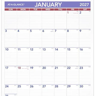 亚马逊爆款跨境日历2027-2028跨年英文挂历欧洲美国假期日历月历