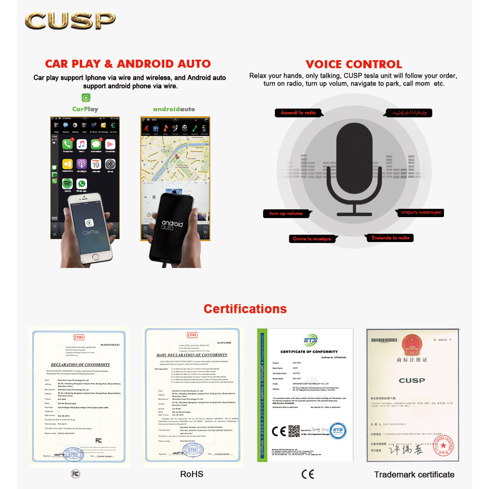 Wireless Carplay Apple Connectivity 8-Core Wifi Bluetooth Reverse Camera Tacoma/Seamaster Car Navigation System