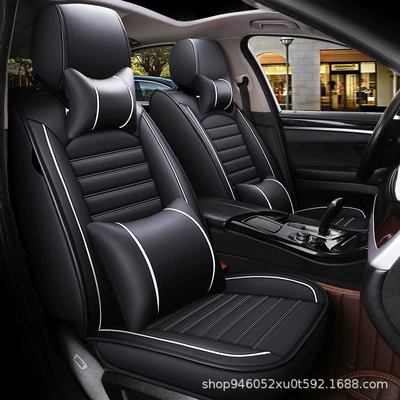 Ice Silk Seat Cover, Full Leather | Seat cushion, seat cover - black-and-white-deluxe-edition