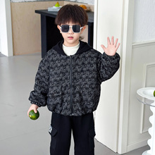 1116男童加厚棉衣外套2025秋冬装新款儿童冬季兔毛派克服宝宝